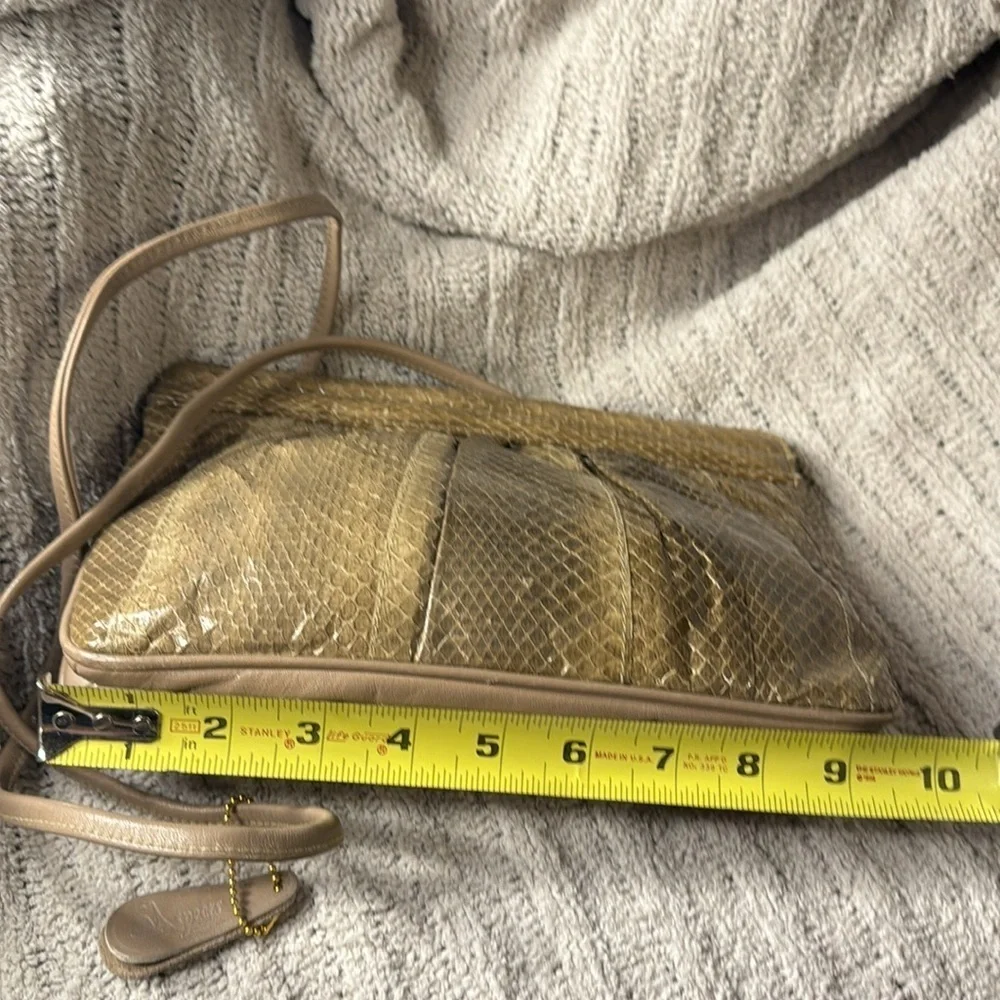 Vintage Genuine Snakeskin Clutch or Crossbody Bag “Aspects” Beautiful Condition